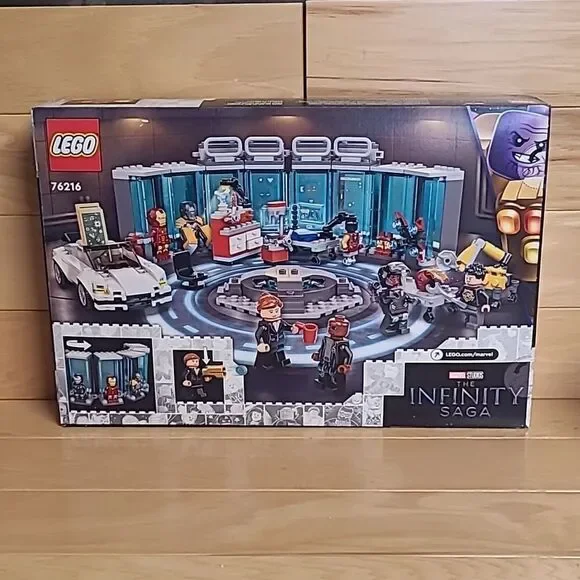 Lego 76216 Iron Man Armory 496 Pieces Set The Infinity Saga 8 Minifigures